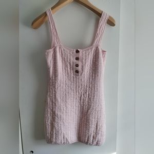 Baby pink soft knit-like mini dress!